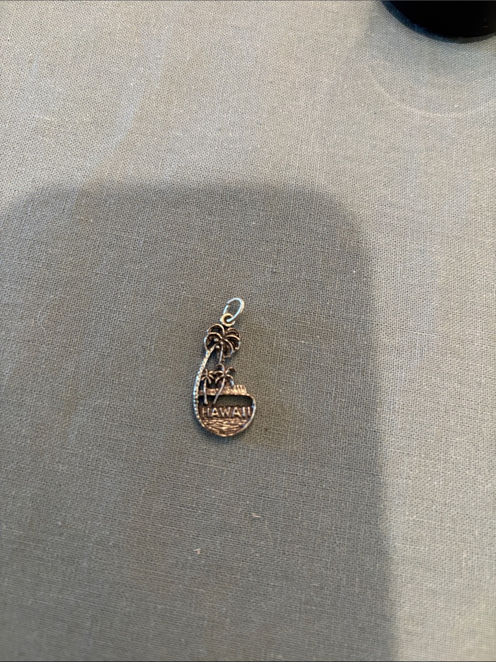 Aloha Palm Tree Silver Charm Pendant